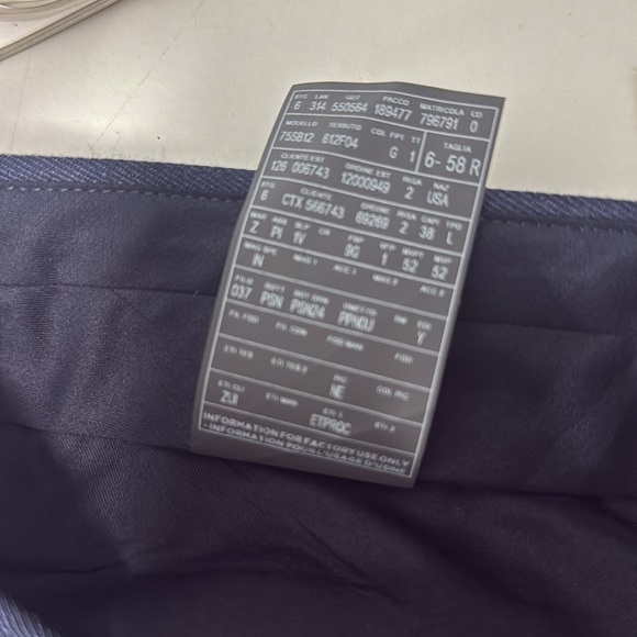 Ermenegildo Zegna Navy Dress Pants Size 58R Euro / 42-44 US - Picture 9 of 10
